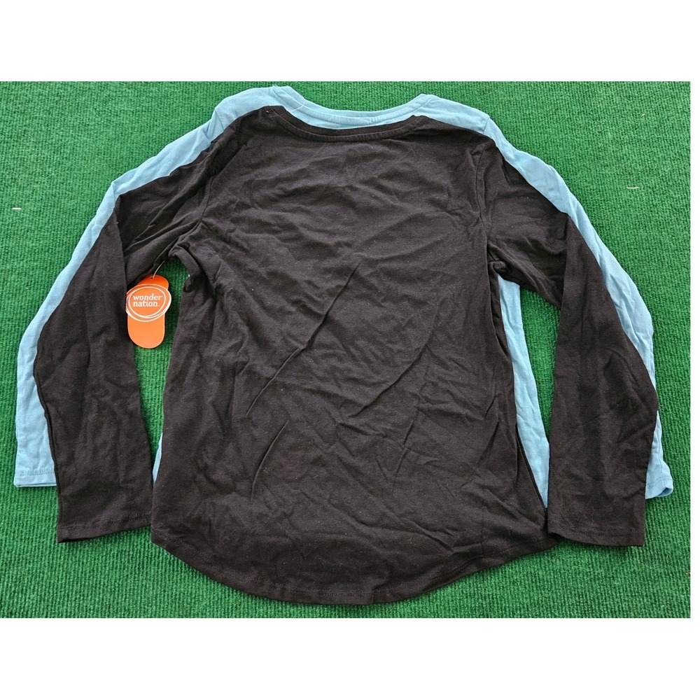 Wonder Nation Girls 2 Pack Long Sleeve T-Shirts Size L 10-12 Just Be You Be Kind - Picture 6 of 7